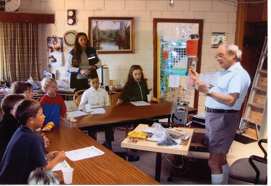 A school group in action