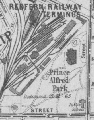 1892 plan of Prince Alfred Park