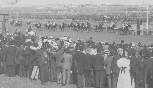 Finish for the Melbourne Cup, 1897